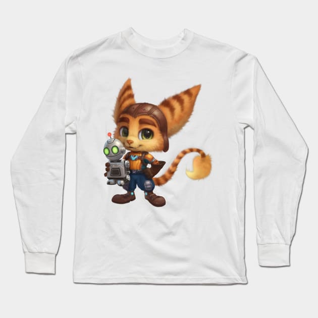 Ratchet & Clank Long Sleeve T-Shirt by silverfox5213